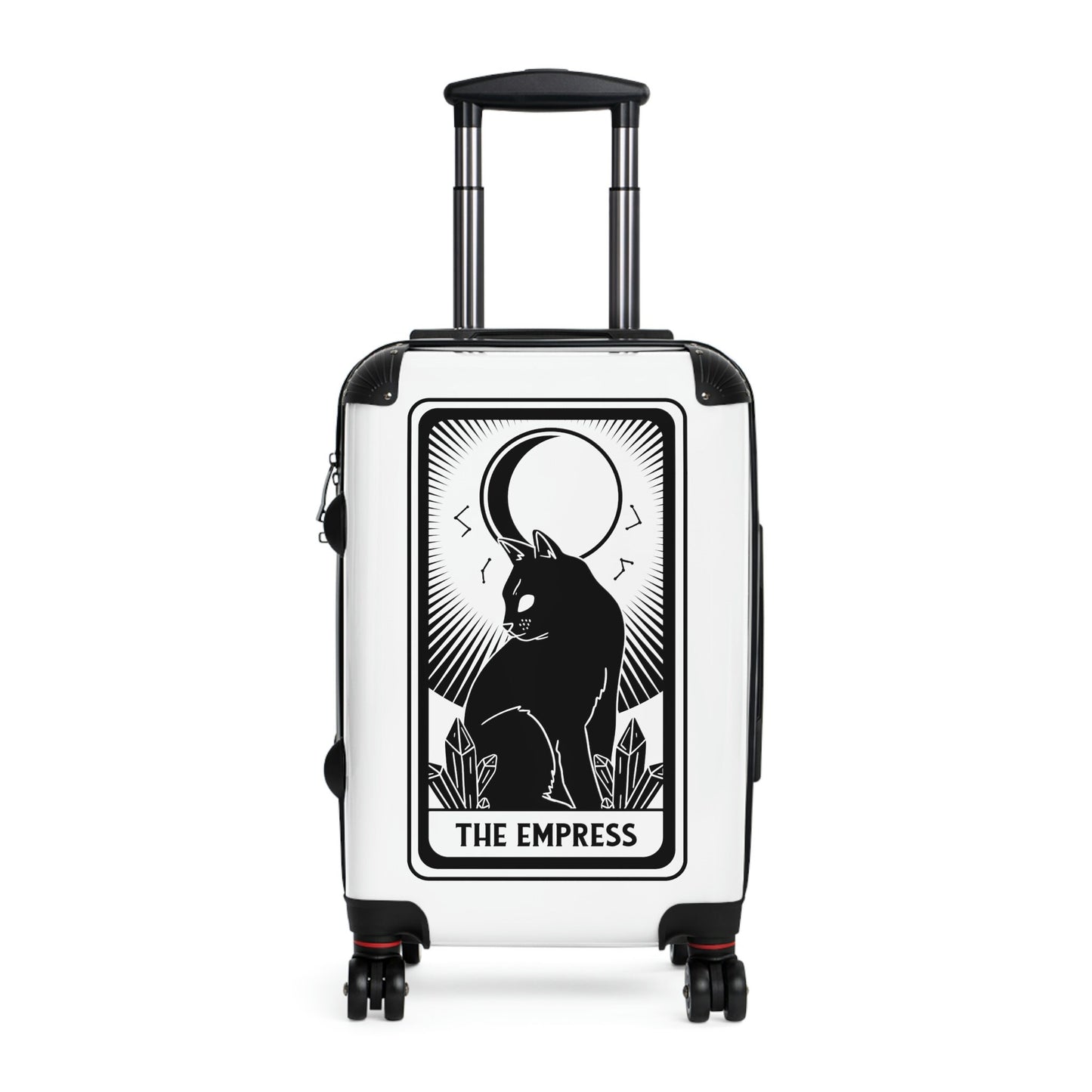 Cat Lover Luggage, The Empress Tarot Card, Black Cat, Gift for Cat Lover, Suitcases Three Sizes