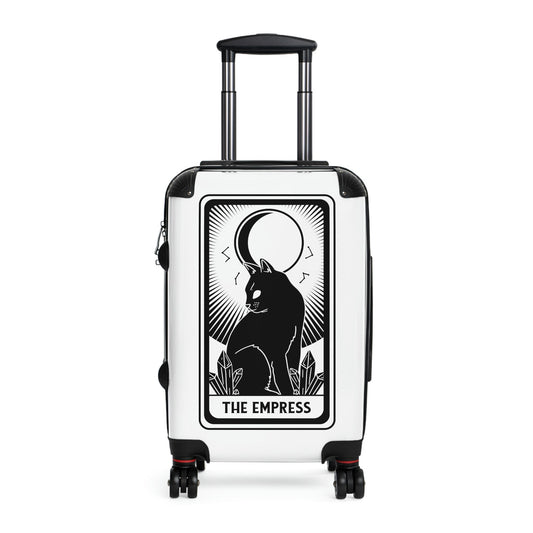 Cat Lover Luggage, The Empress Tarot Card, Black Cat, Gift for Cat Lover, Suitcases Three Sizes