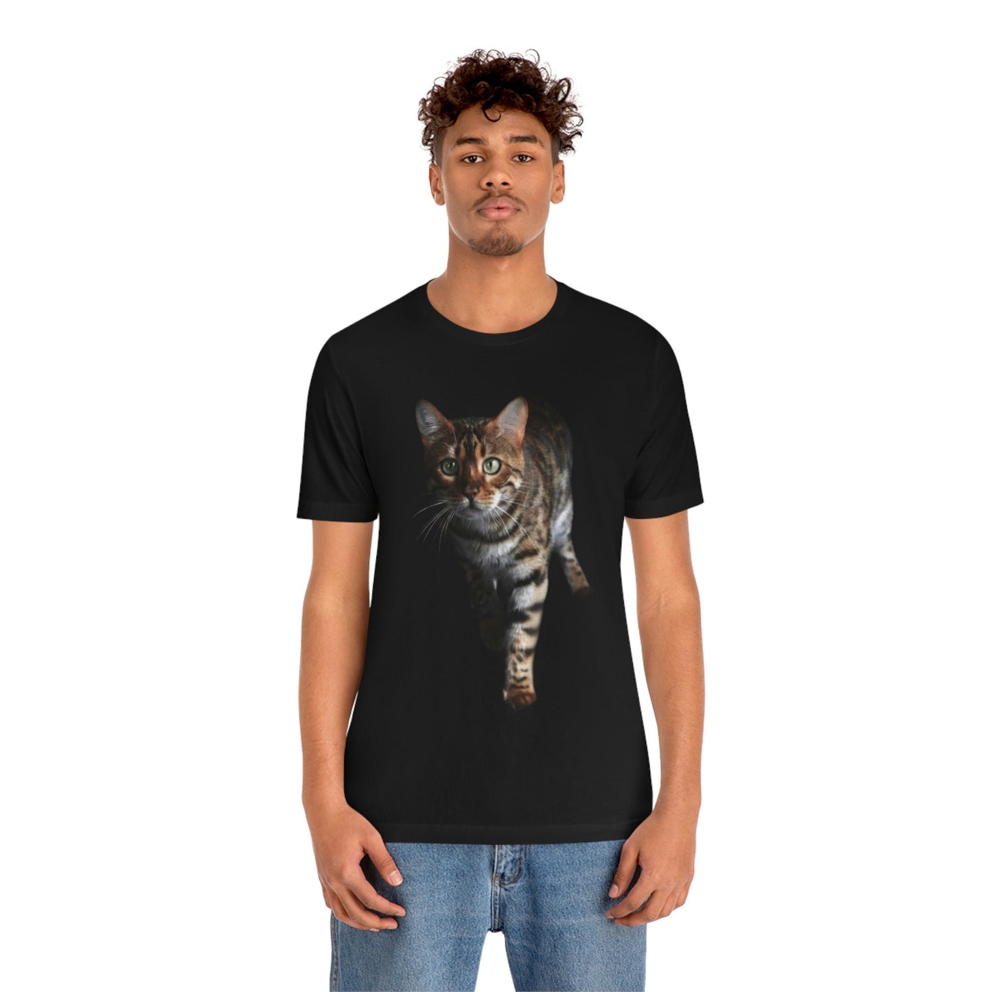 Personalized Bengal Cat T-shirt Unisex Jersey Short Sleeve Tee