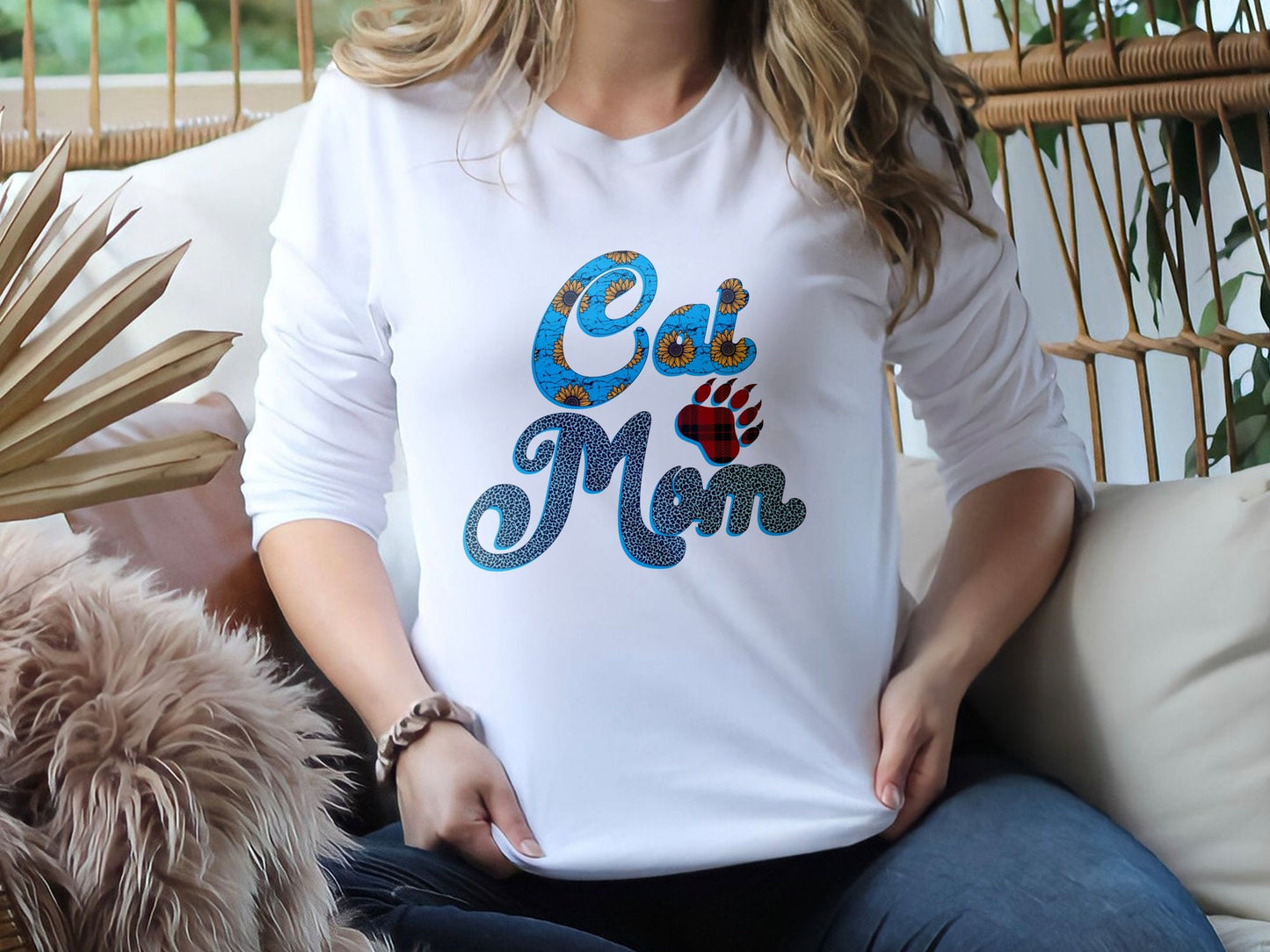 Cute Cat Mama Sweatshirt, Funny Feline Mom Sweat Top, Cat Mom Gift, Cat Pullover, Proud Cat Mom, Cat Lover Gift Mama Top