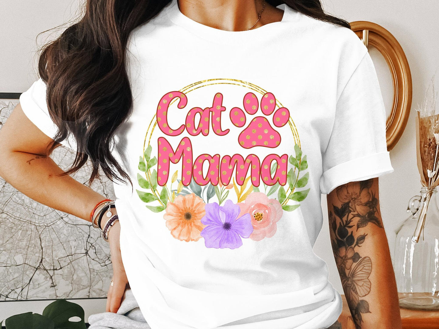 Cute Cat Mama Tee, Funny Feline Mom Shirt, Cat Mom Gift Idea, Women's T-Shirt, Proud Cat Mom, Animal Lover Gift Mama top