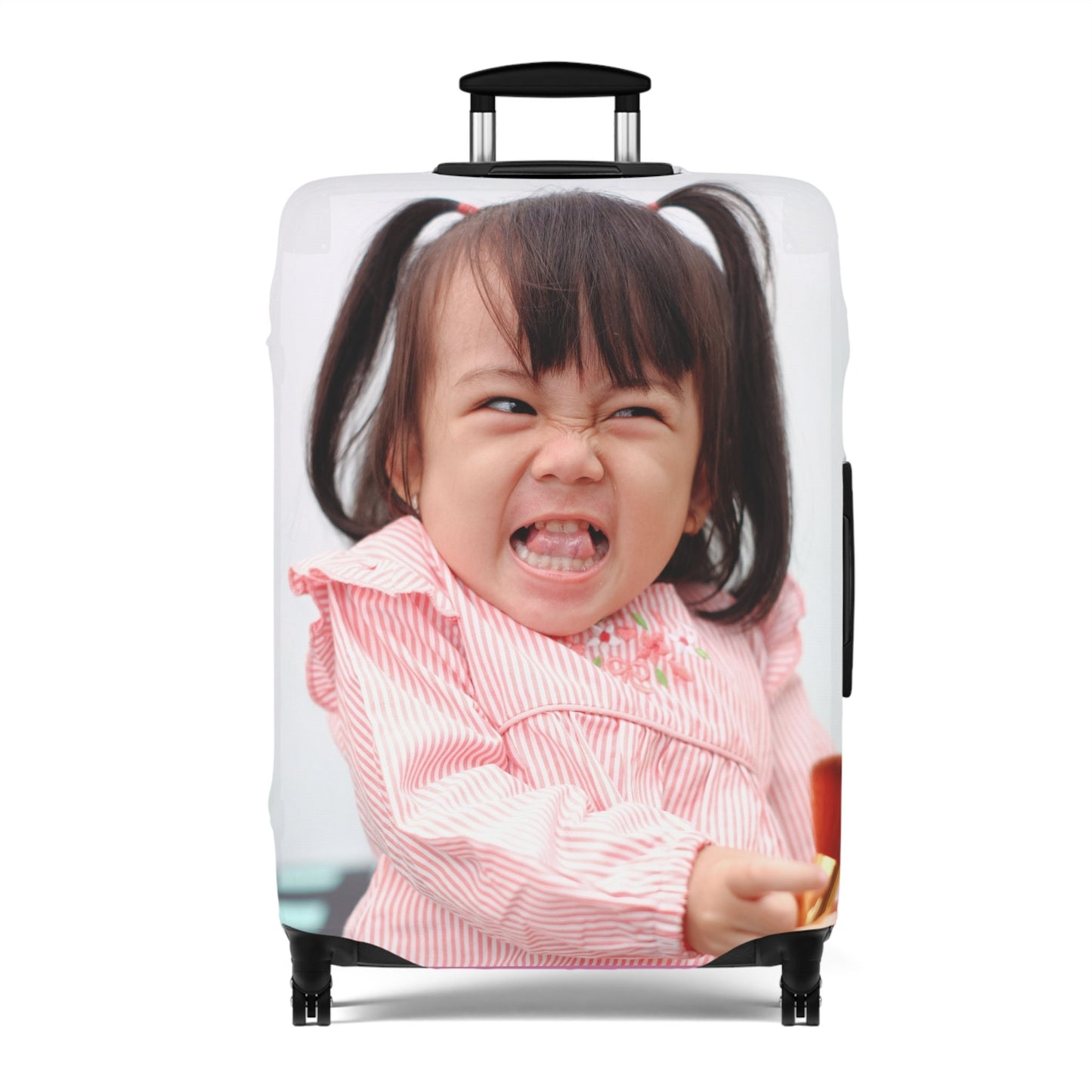 Personalized Photo Luggage Cover Custom Gift for Bride and Groom Cat Dog Family Suitcase Cover Luggage Protector Wrap
