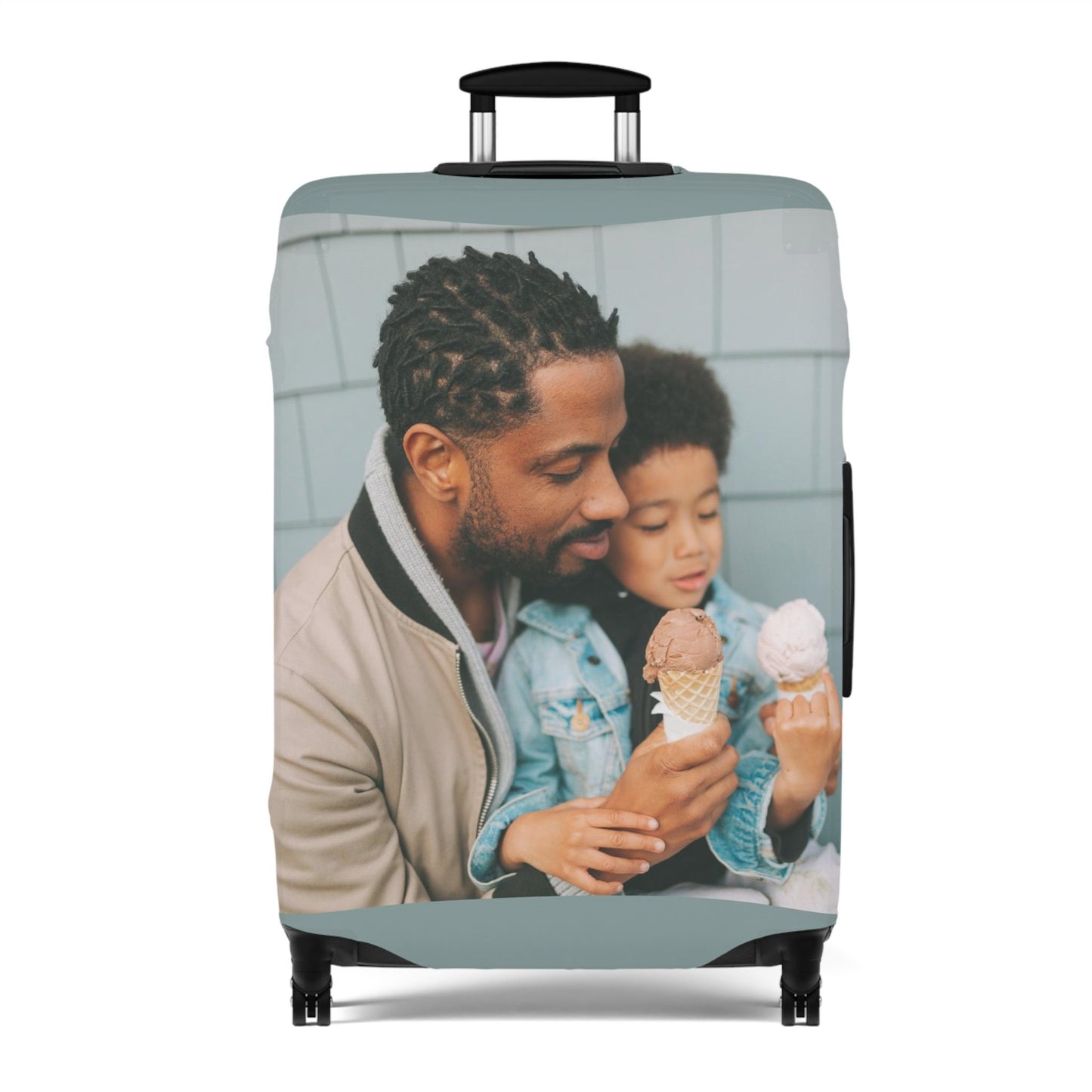 Personalized Photo Luggage Cover Custom Gift for Bride and Groom Cat Dog Family Suitcase Cover Luggage Protector Wrap