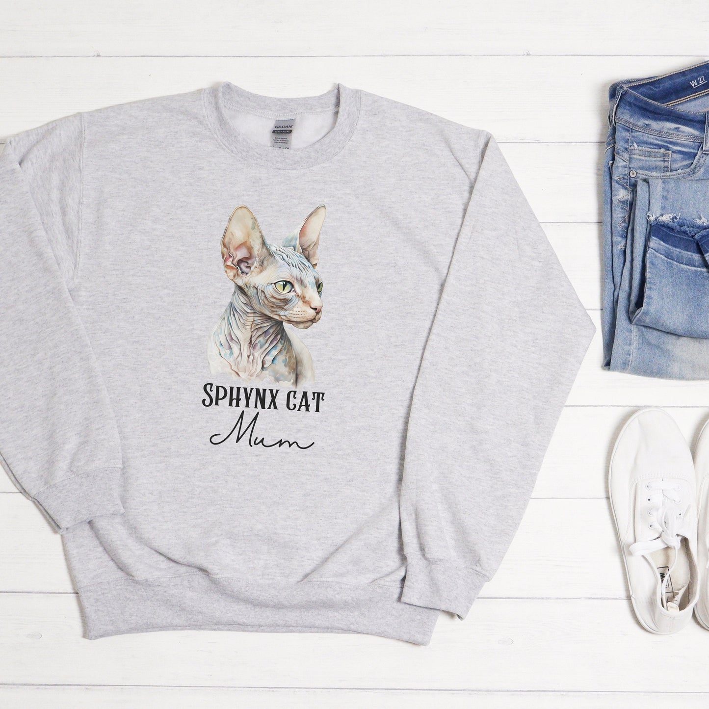 Sphynx Cat Sweater, Custom Cat Shirt, Sphynx Cat Clothes,Cat Mom Sweatshirt,Sphynx Cat Themed Gifts for Cat People,Hairless Sphynx Cat Shirt