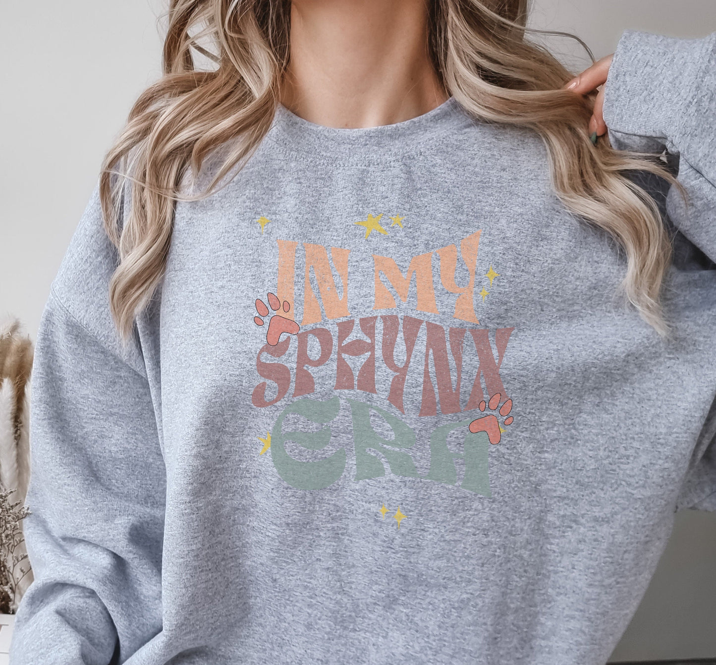 In My Era Sphynx Mama Sweatshirt, Oversizedsweatshirt for Cat Mom, Gifted Custom Catshirt Gift for Sphynx Lover, Sphynx Sweater Gift