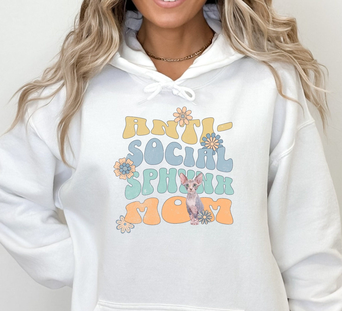Anti-Social Sphynx Mom Cat Hoodie, Lover, Sphynx Cat Sweater, Custom Cat Shirt, Sphynx Cat Clothes, Cat Mom Sweatshirt, Cat Themed Gifts