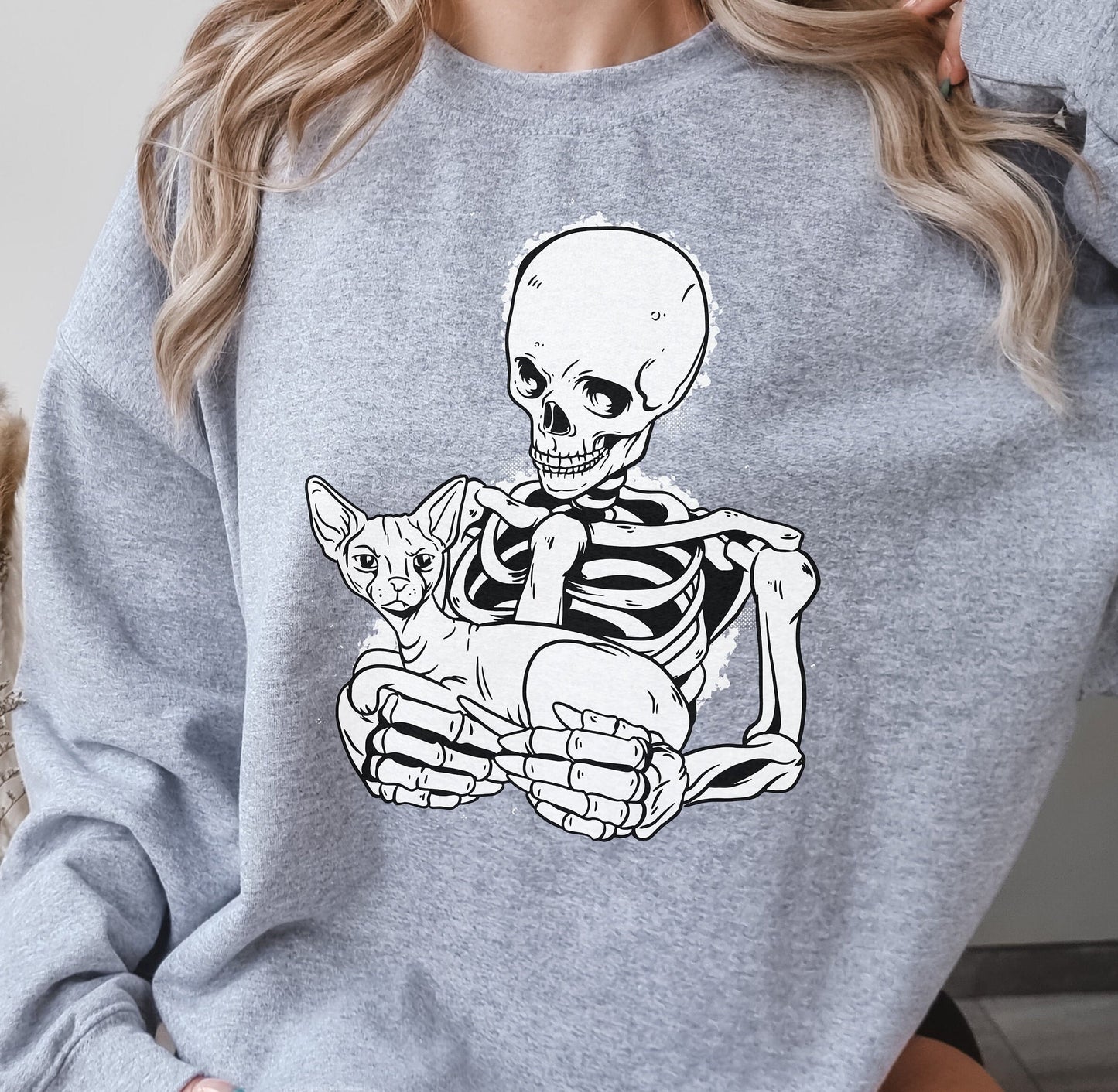 Sphynx Cat Sweater, Custom Cat Shirt, Sphynx Cat Clothes,Cat Mom Sweatshirt,Sphynx Cat Themed Gifts for Cat People,Goth Cat