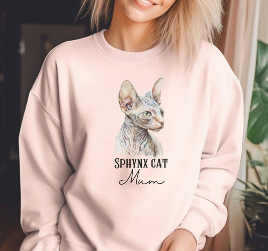 Sphynx Cat Sweater, Custom Cat Shirt, Sphynx Cat Clothes,Cat Mom Sweatshirt,Sphynx Cat Themed Gifts for Cat People,Hairless Sphynx Cat Shirt