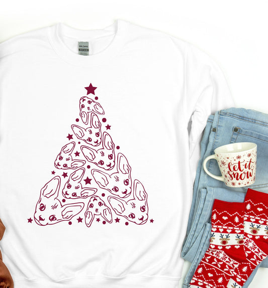 Sphynx Cat Christmas Sweater, Custom Cat Shirt,Sphynx Cat Clothes,Cat Mom Sweatshirt,Sphynx Cat Themed Gifts for Cat People,Sphynx Cat Shirt