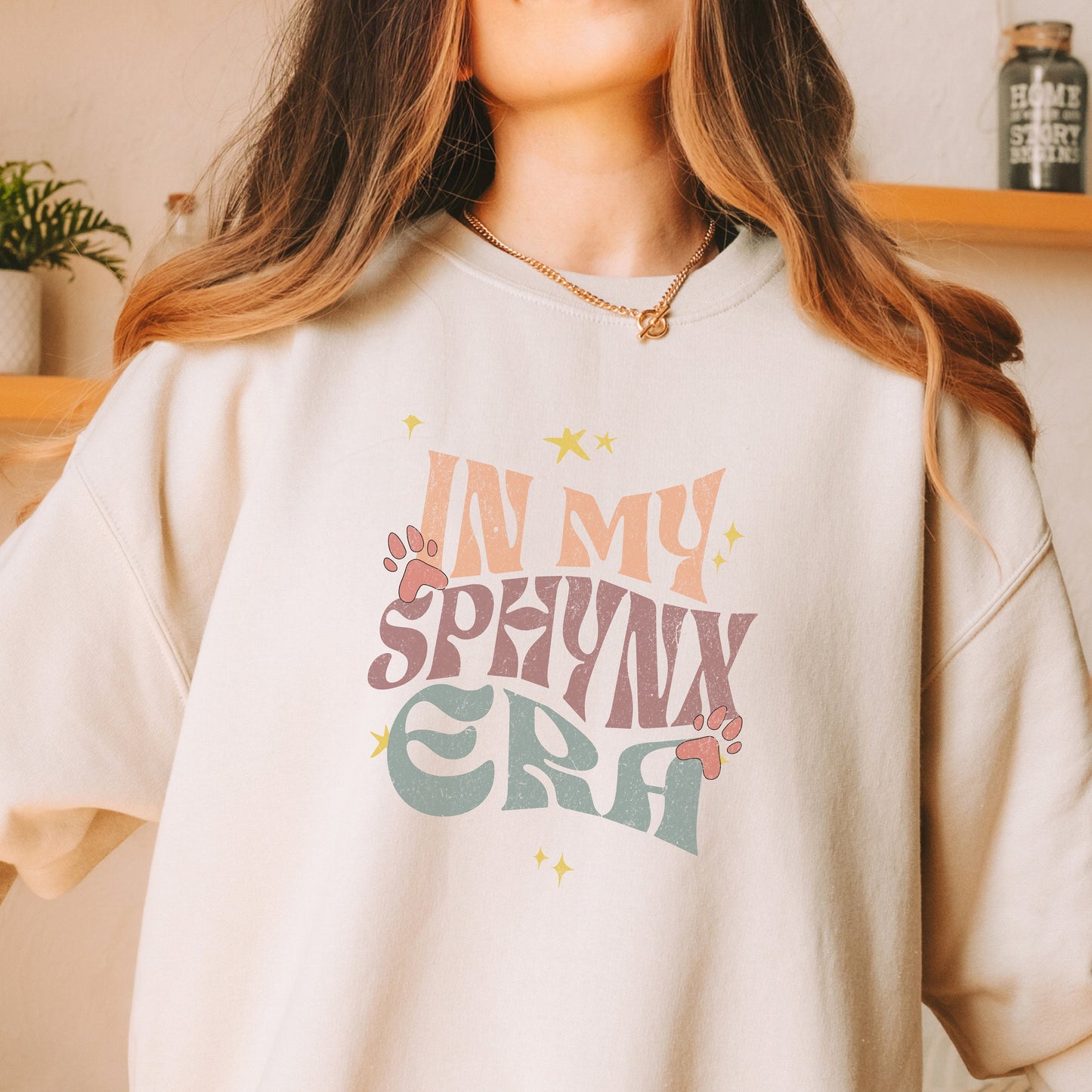 In My Era Sphynx Mama Sweatshirt, Oversizedsweatshirt for Cat Mom, Gifted Custom Catshirt Gift for Sphynx Lover, Sphynx Sweater Gift
