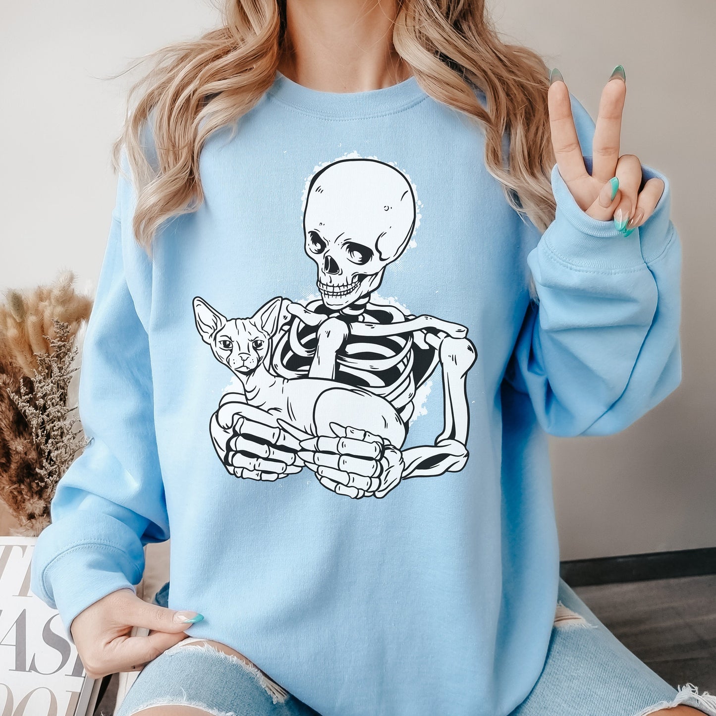 Sphynx Cat Sweater, Custom Cat Shirt, Sphynx Cat Clothes,Cat Mom Sweatshirt,Sphynx Cat Themed Gifts for Cat People,Goth Cat