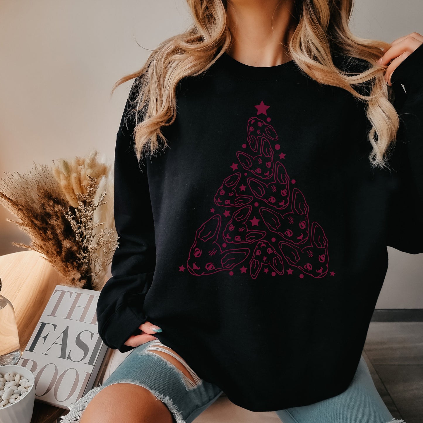Sphynx Cat Christmas Sweater, Custom Cat Shirt,Sphynx Cat Clothes,Cat Mom Sweatshirt,Sphynx Cat Themed Gifts for Cat People,Sphynx Cat Shirt