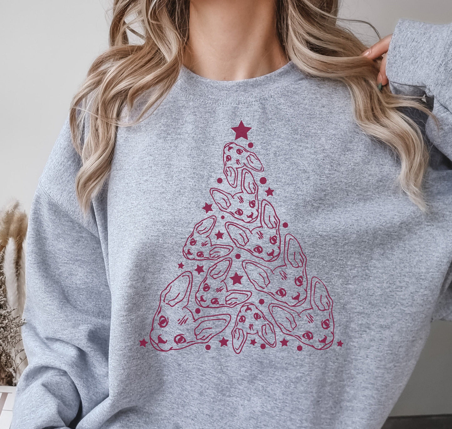 Sphynx Cat Christmas Sweater, Custom Cat Shirt,Sphynx Cat Clothes,Cat Mom Sweatshirt,Sphynx Cat Themed Gifts for Cat People,Sphynx Cat Shirt