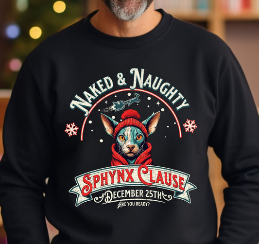 Sphynx Cat Sweater,Cat Lovers Christmas Sweatshirt Gift,Custom Cat Shirt,Sphynx Cat Clothes,Sphynx Cat Themed Gifts for Cat People Moms Dads