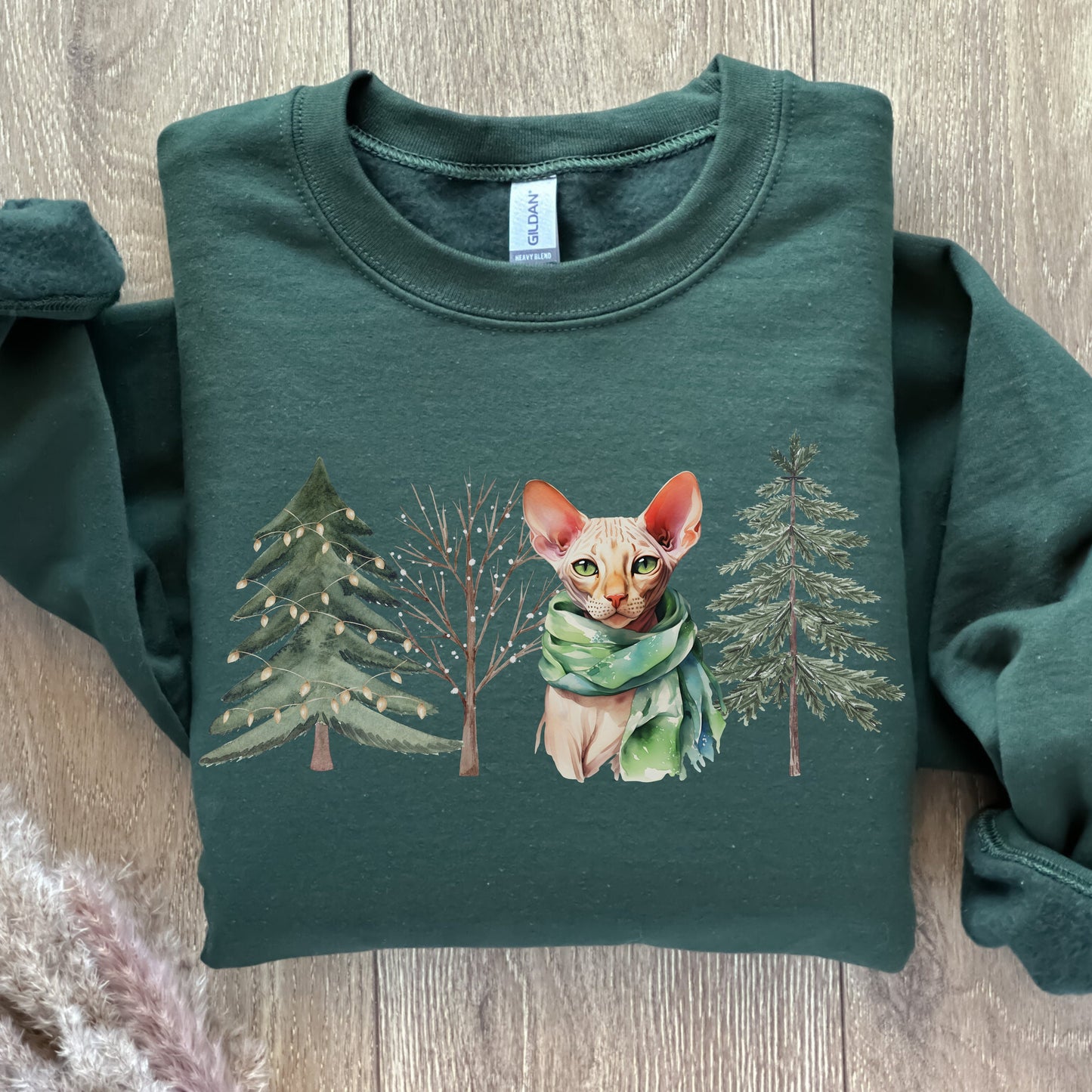 Christmas Sphynx Cat Sweater,Cat Lovers Sweatshirt Gift,Custom Cat Shirt,Sphynx Cat Clothes,Sphynx Cat Themed Gifts for Cat People Moms Dads