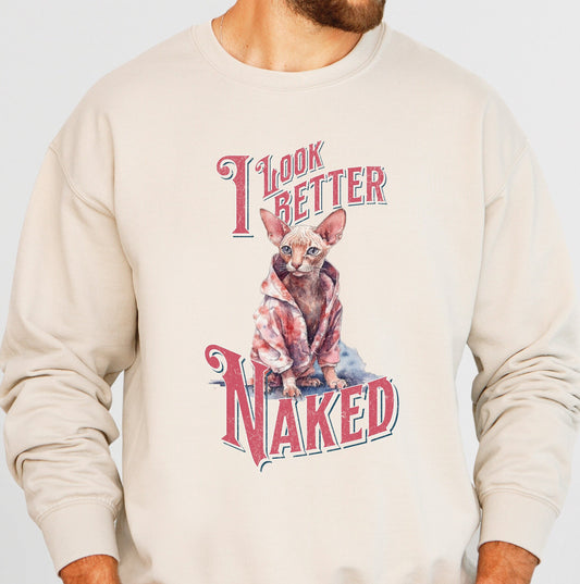 Funny Sphynx Cat Sweater,Cat Lovers Sweatshirt Gift,Custom Cat Shirt,Sphynx Cat Clothes,Sphynx Cat Themed Gifts for Cat People Moms Dads