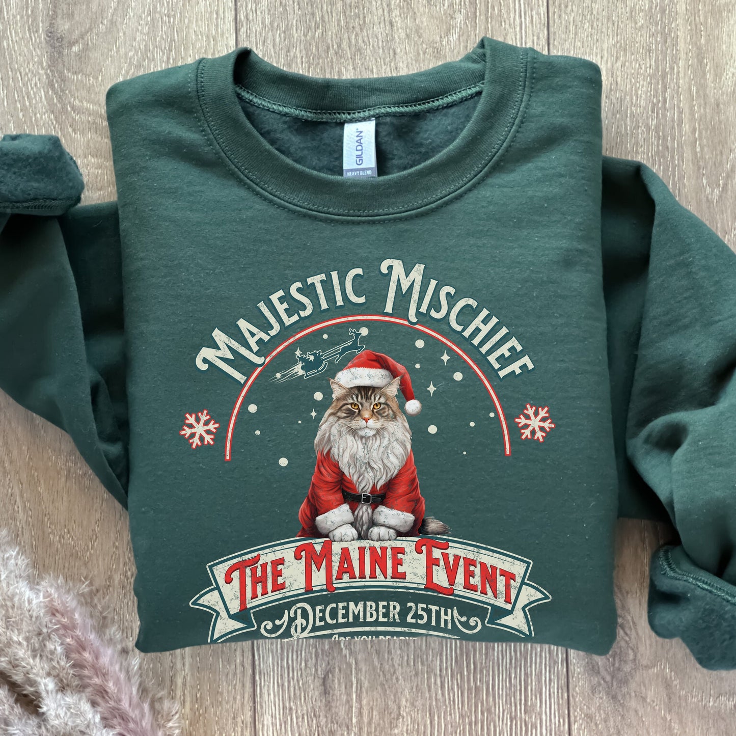 Christmas Mainecoon Cat Lover Gift, Maine Coon Sweatshirt, Mainecoone Sweater, Coone Cat Gift,Maine Coon Cat Gift, Main Coon Cat Lover Shirt