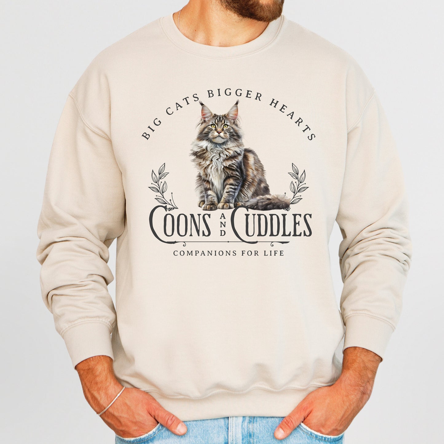 Maine Coon Sweatshirt,  Custom Mainecoon Cat Lover Gift, Mainecoone Sweater, Coone Cat Gift,Maine Coon Cat Gift, Main Coon Cat Lover Shirt
