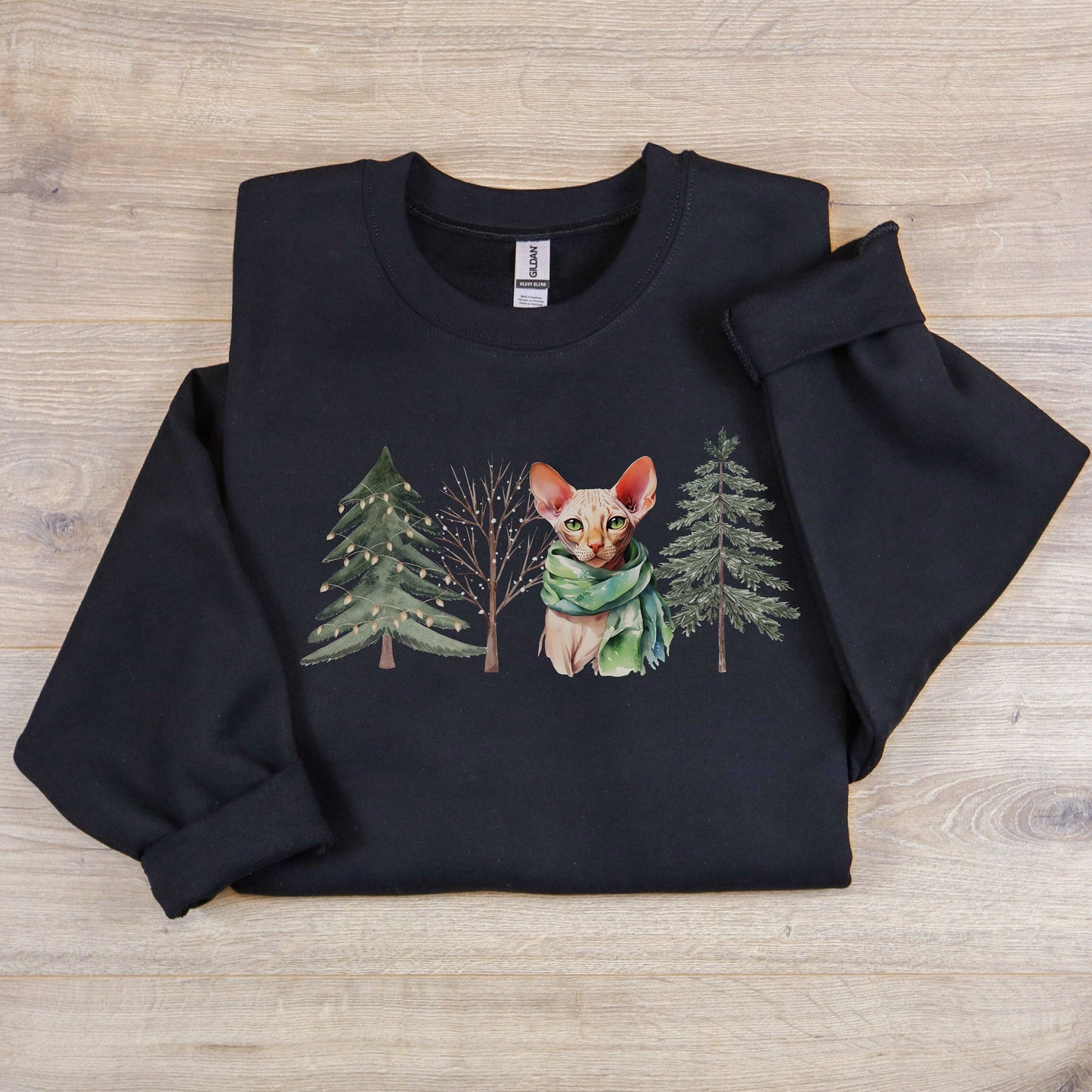Christmas Sphynx Cat Sweater,Cat Lovers Sweatshirt Gift,Custom Cat Shirt,Sphynx Cat Clothes,Sphynx Cat Themed Gifts for Cat People Moms Dads