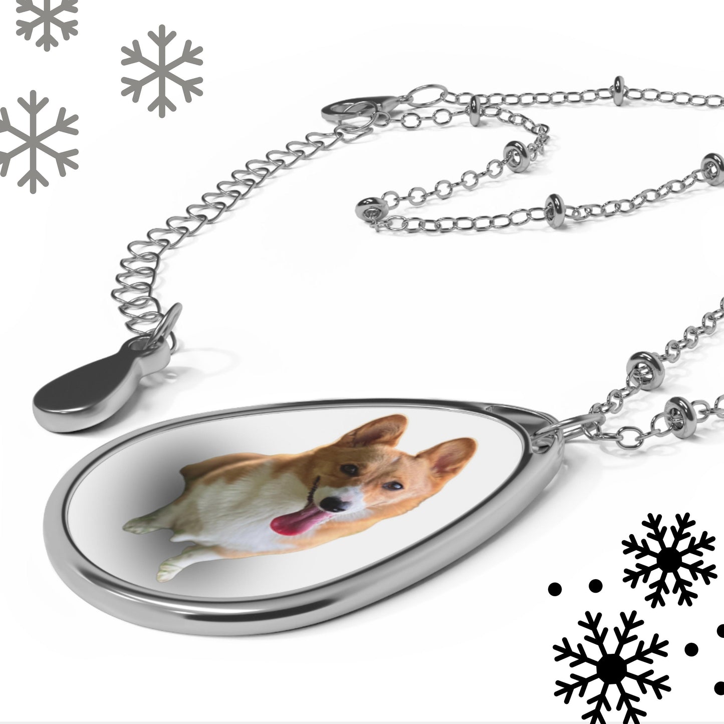 Custom Oval Photo Pendant Necklace, Personalized Picture Memorial Jewelry Gift for Girlfriend Mom Grandma Her Friend Boss Bestie Teacher