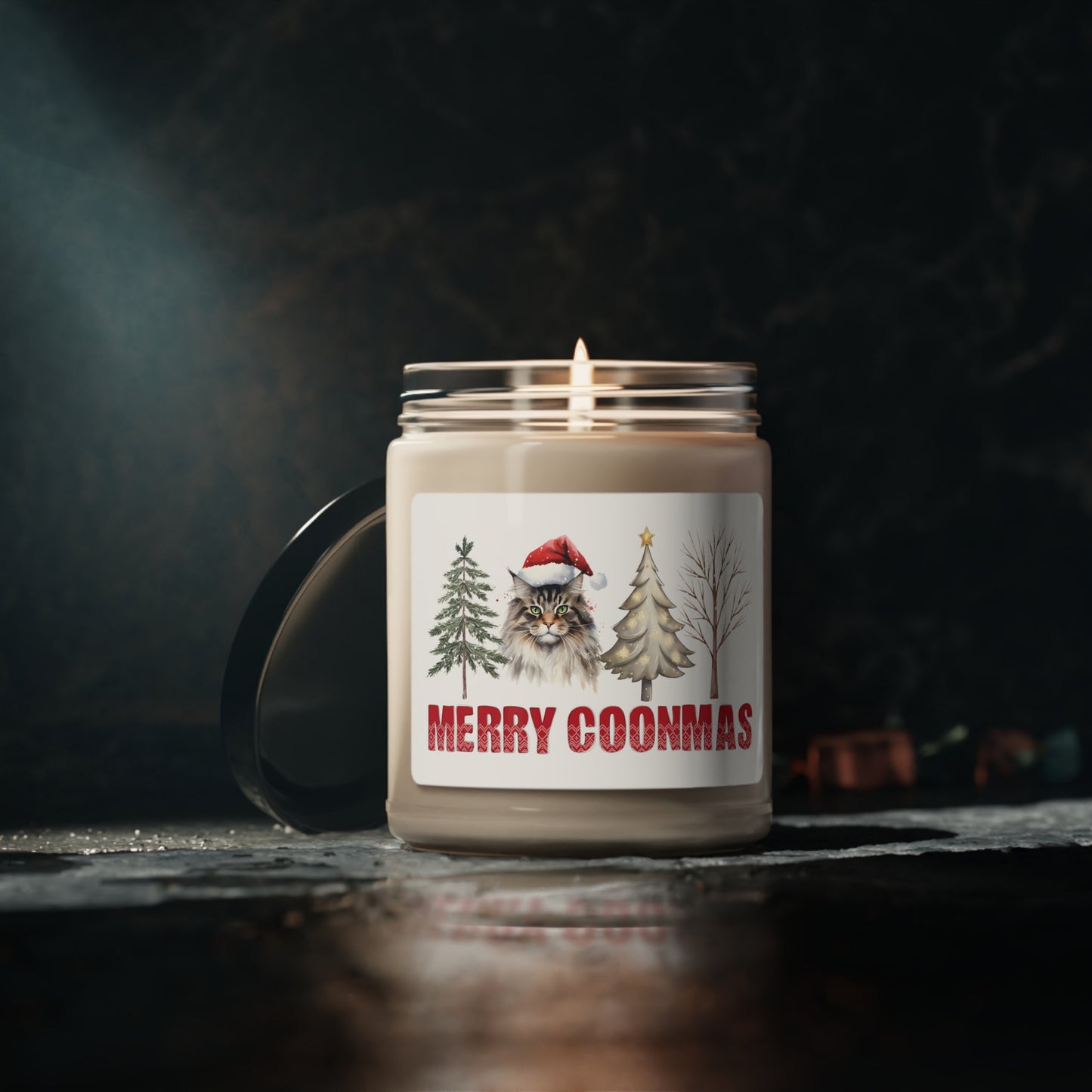 Christmas Mainecoon Candle,Cat Lover Gift,Maine Coon Soy Scented, Mainecoone Lover Gift,Coone Cat Gift,Maine Coon Cat Gift,Cat X-Mas Present