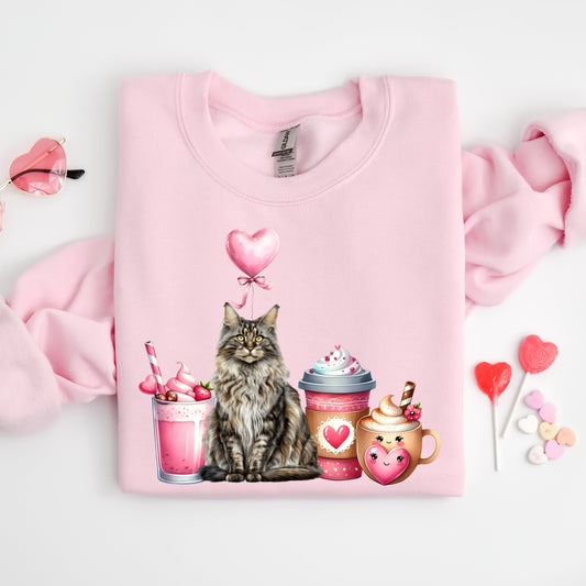 Valentines Mainecoon Cat Lover Gift Maine Coon Sweatshirt Mainecoone Sweater Coone Cat Gift Maine Coon Cat Gift Main Coon Cat Lover Shirt