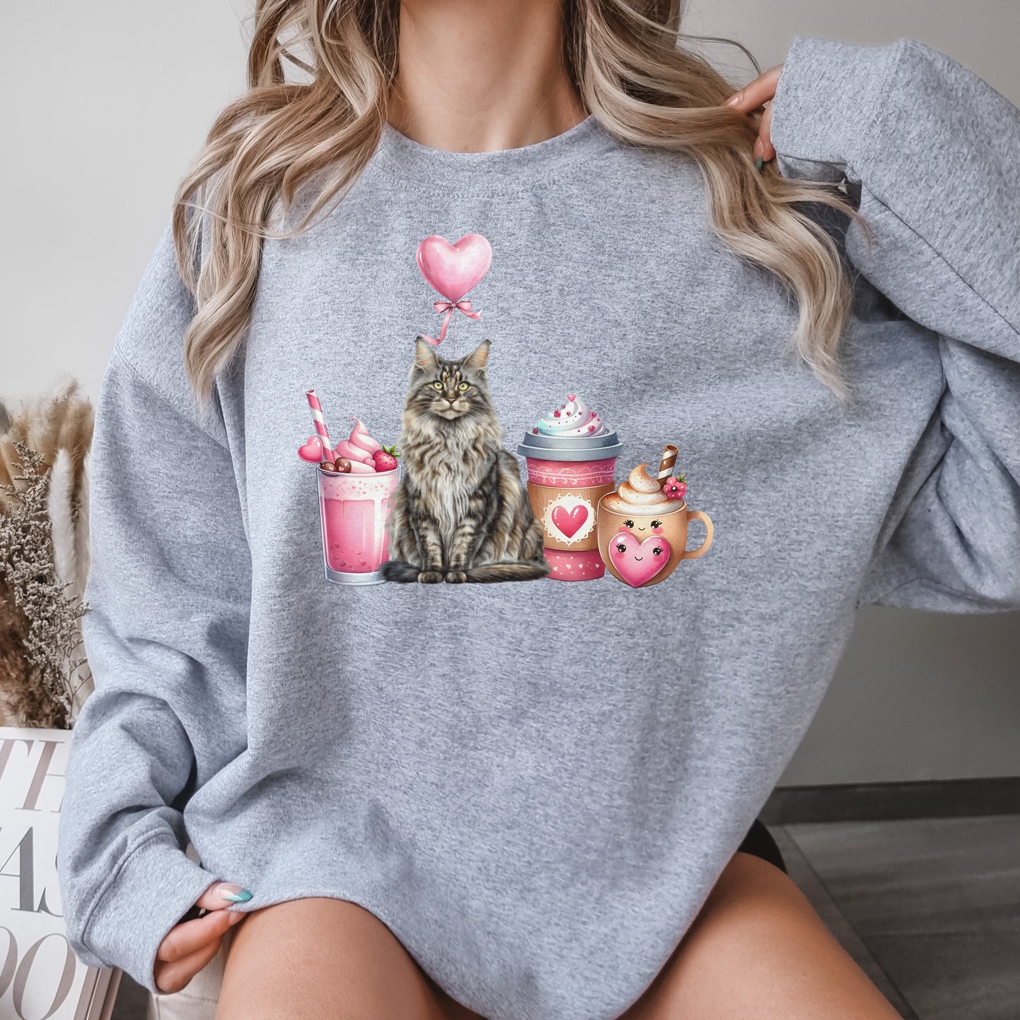 Valentines Mainecoon Cat Lover Gift Maine Coon Sweatshirt Mainecoone Sweater Coone Cat Gift Maine Coon Cat Gift Main Coon Cat Lover Shirt