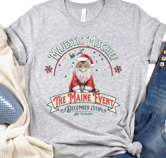Christmas Mainecoon Cat Lover Gift, Maine Coon Tshirt, Mainecoone Shirt, Coone Cat Gift,Maine Coon Cat Gift, Main Coon Cat Lover Tee