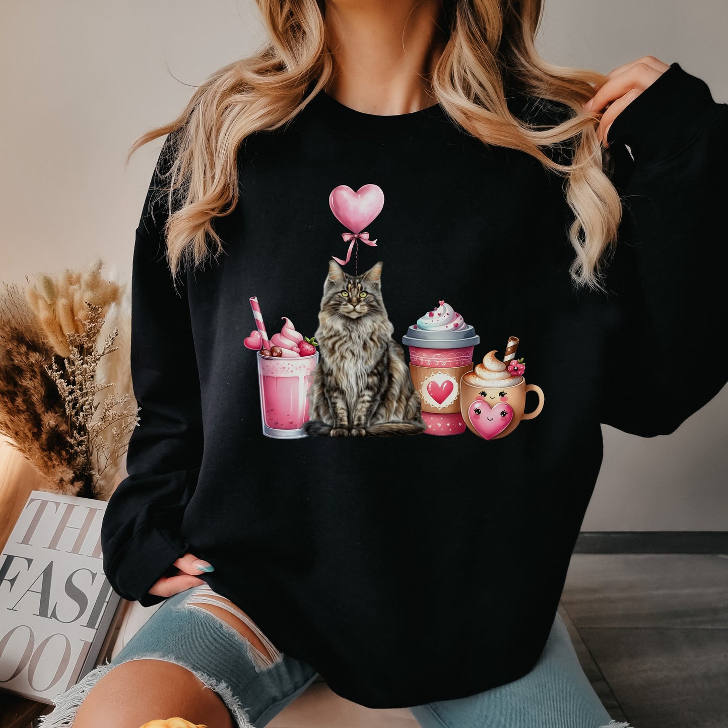 Valentines Mainecoon Cat Lover Gift Maine Coon Sweatshirt Mainecoone Sweater Coone Cat Gift Maine Coon Cat Gift Main Coon Cat Lover Shirt