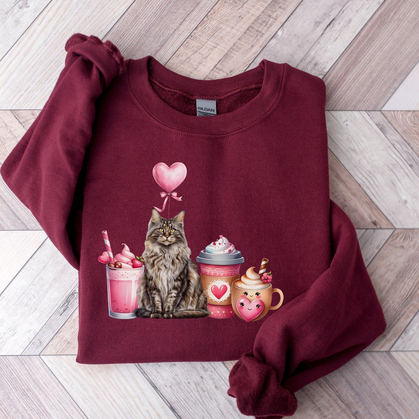 Valentines Mainecoon Cat Lover Gift Maine Coon Sweatshirt Mainecoone Sweater Coone Cat Gift Maine Coon Cat Gift Main Coon Cat Lover Shirt