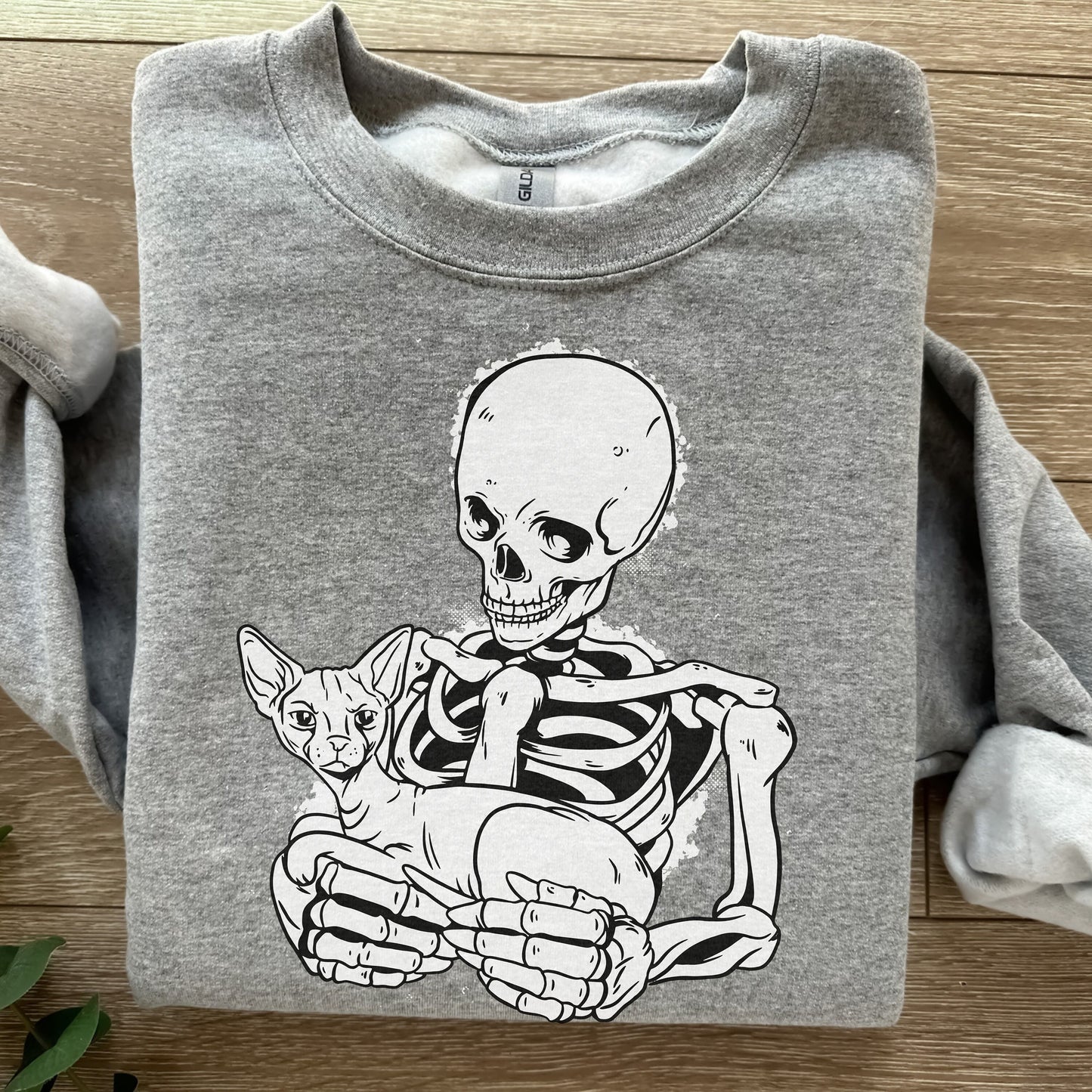 Sphynx Cat Skeleton Sweater, Custom Cat Shirt, Sphynx Cat Clothes,Cat Mom Sweatshirt,Sphynx Cat Halloween Sweatshirt,Hairless Goth Cat Shirt