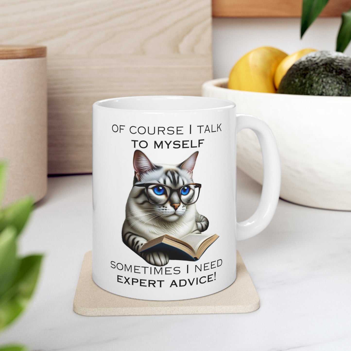 Funny Office Mug Of Course I Talk To Myself Gift for Cat Lover Bengal Cat Mugs Sarcastic Gag Gifts Tea Coffee Cup Coworker Boss Office Gift
