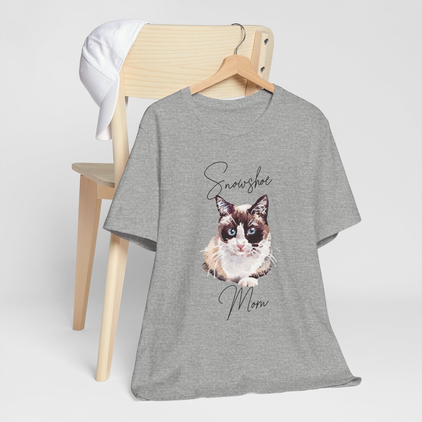 Snowshoe Cat Mom Shirt, Gift for Snowshoe Cat Owner, Cute Cat Lover Present, Snowshoe Cat T-Shirt, Unisex Jersey Short Sleeve Cat Lover Tee