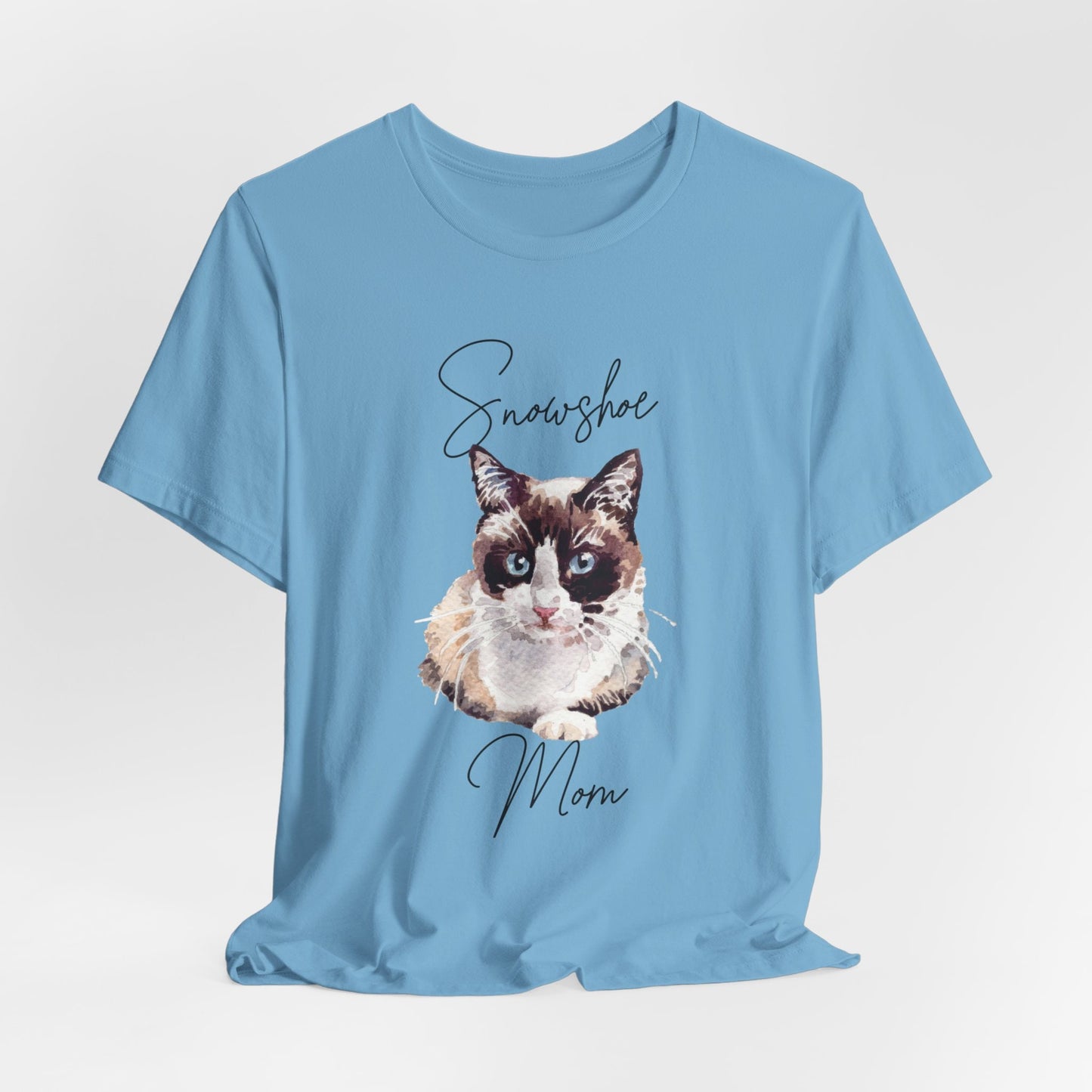 Snowshoe Cat Mom Shirt, Gift for Snowshoe Cat Owner, Cute Cat Lover Present, Snowshoe Cat T-Shirt, Unisex Jersey Short Sleeve Cat Lover Tee