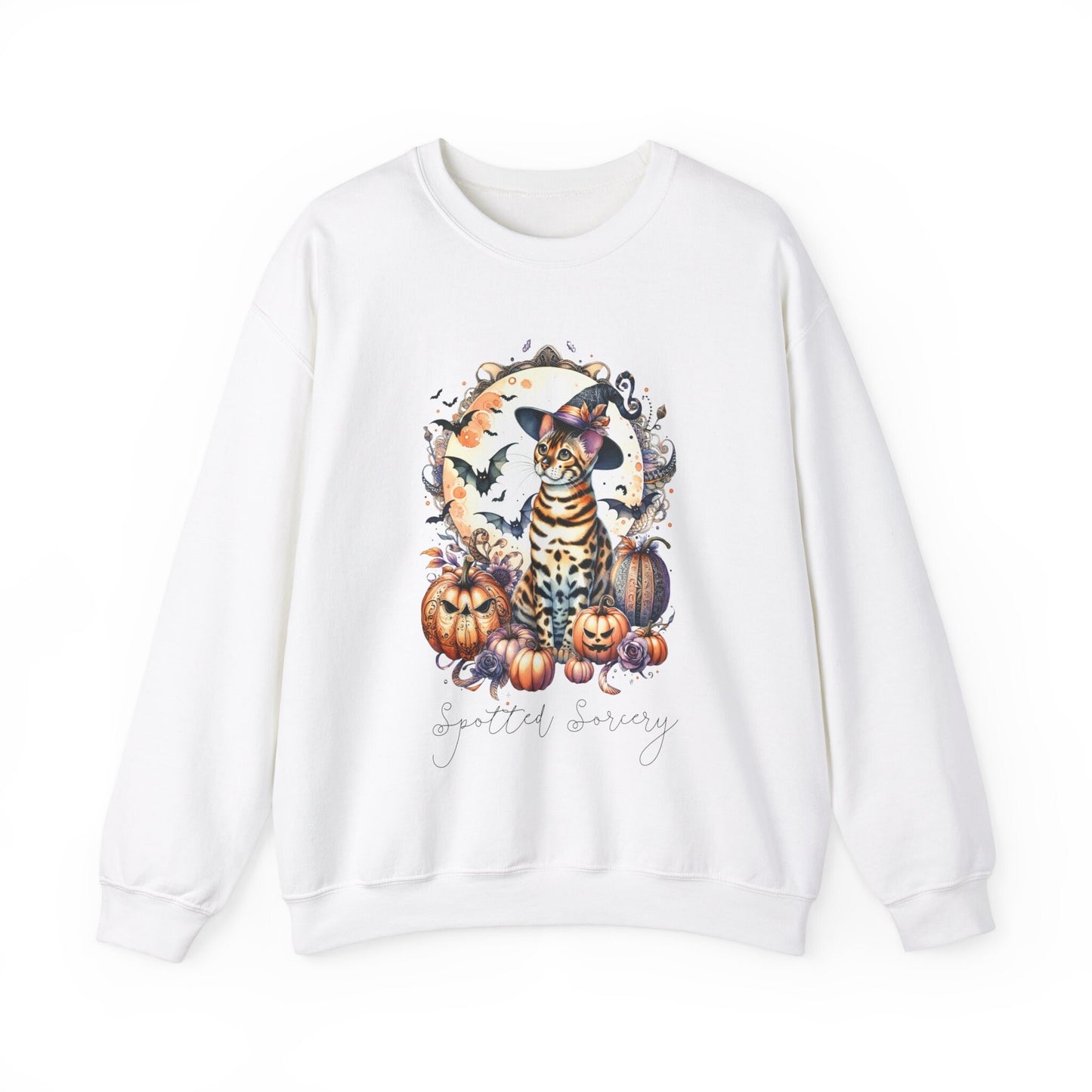 Halloween Bengal Cat Sweatshirt Spooky Cat Mom Sweater Witchy Bengal Cat Shirt Gift for Cat Owner Halloween Cat Present Bengal Crewneck