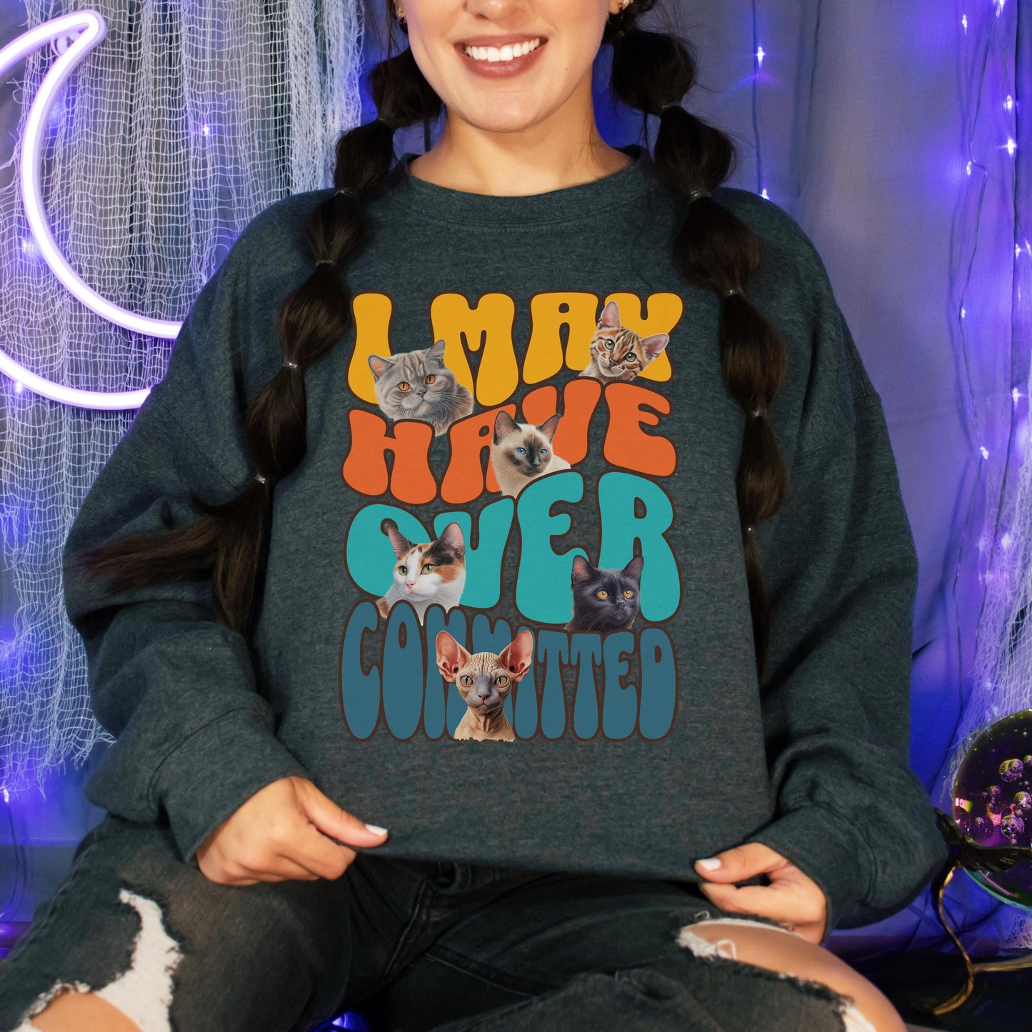 I May Have Over Committed Crazy Cat Lady Shirt for Cat Lover Gift for Feline Owners Cat Daddy Gift