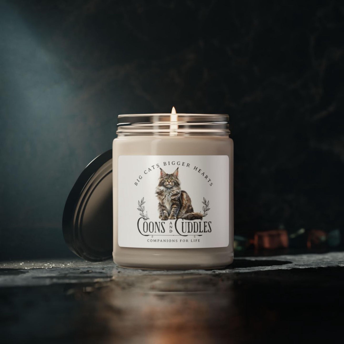 Maine Coon Candle Custom Cat Lover Gift Scented Soy Candle Retro Cat Design Cozy Cat Candle Mainecoon Cat Gift Aromatic Soy Candle