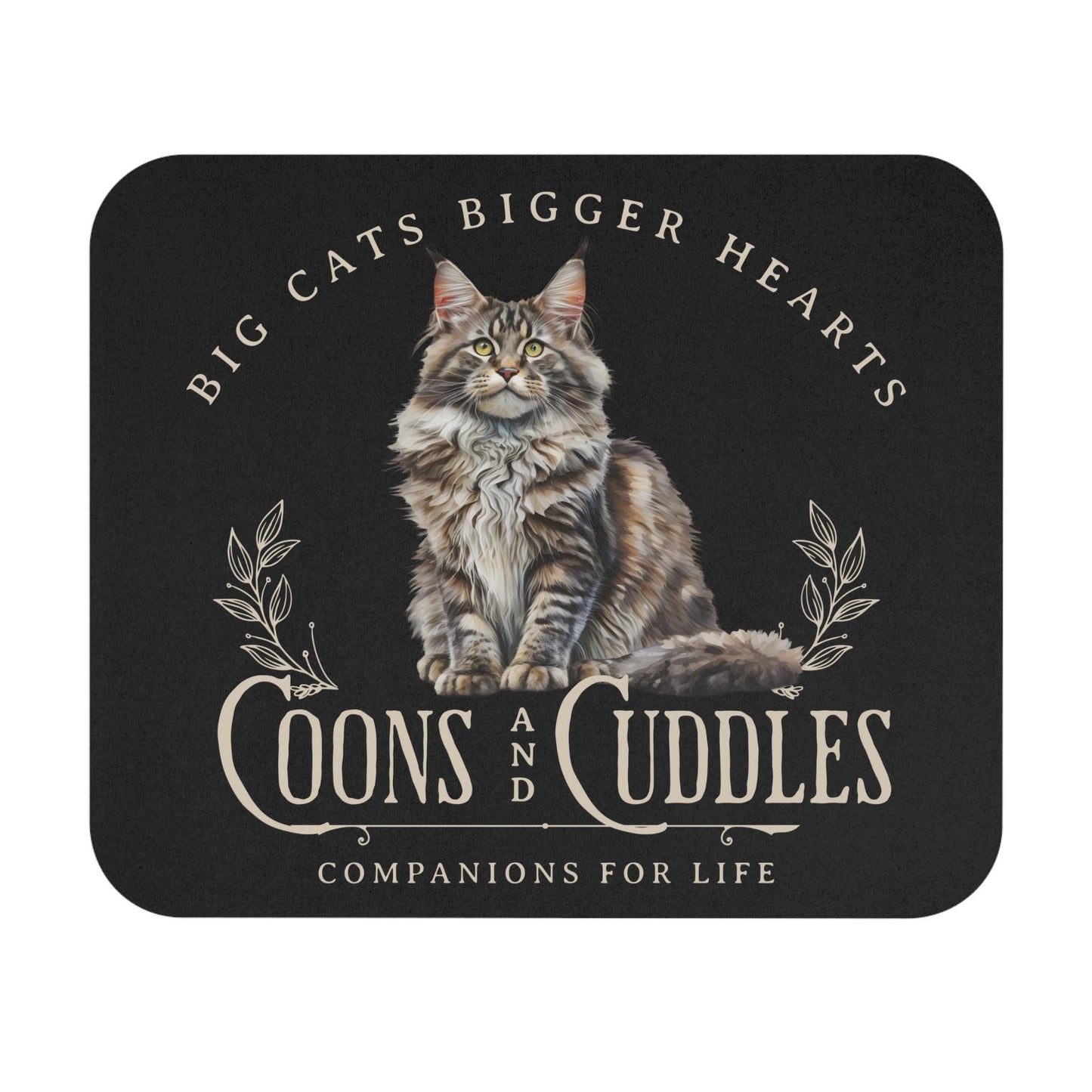 Maine Coon Mousepad Gift Cat Lover Design Mouse Pad Rubber Base Smooth Gliding Design Coworker Gift Feline Desk Accessory Stain-Resistant