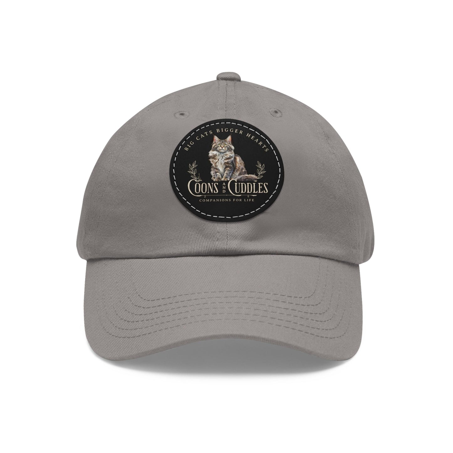 Maine Coon Cat Lover Hat | Custom Leather Patch Hat | Maine Coon Mom Dad Hat | Unstructured Low-Profile Hat | Maine Coon Cat Owner Gift Cap