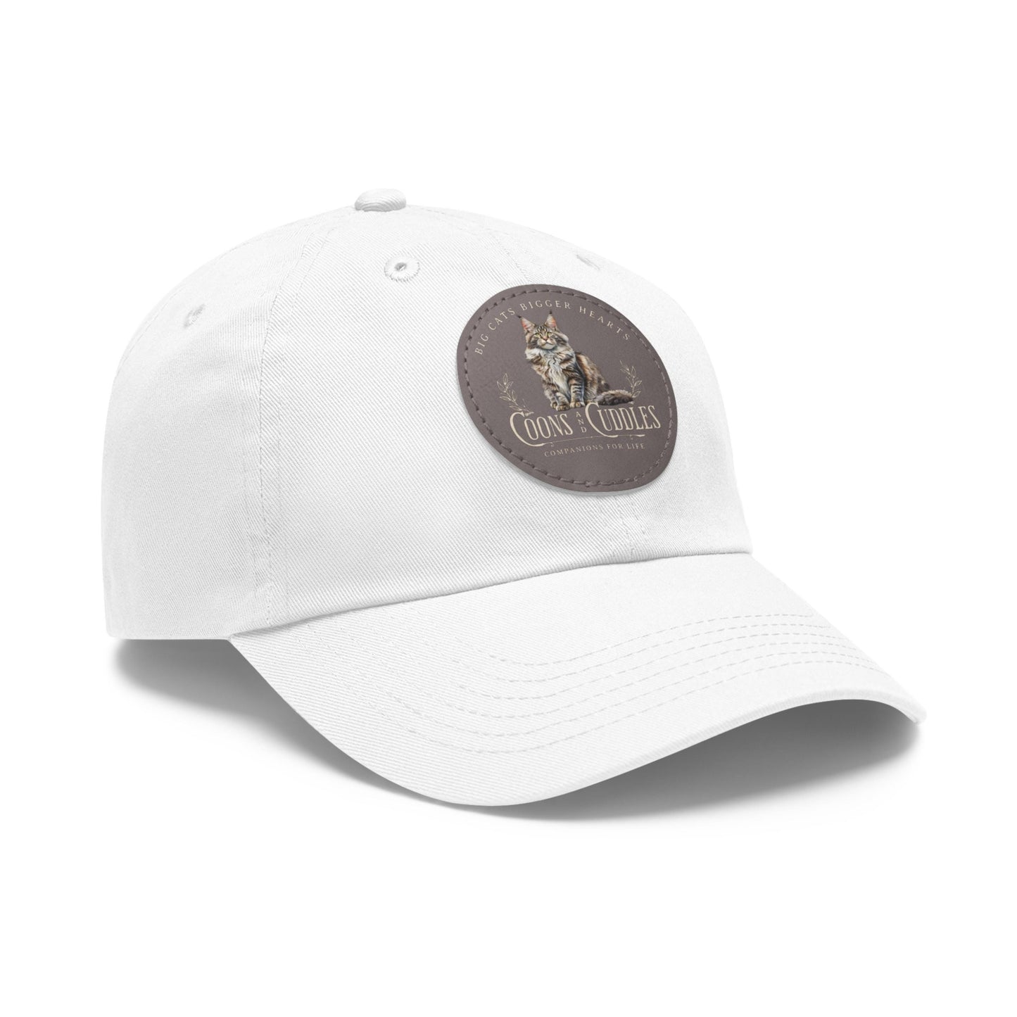 Maine Coon Cat Lover Hat | Custom Leather Patch Hat | Maine Coon Mom Dad Hat | Unstructured Low-Profile Hat | Maine Coon Cat Owner Gift Cap