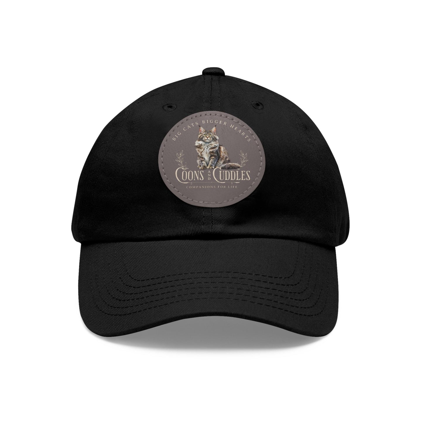Maine Coon Cat Lover Hat | Custom Leather Patch Hat | Maine Coon Mom Dad Hat | Unstructured Low-Profile Hat | Maine Coon Cat Owner Gift Cap