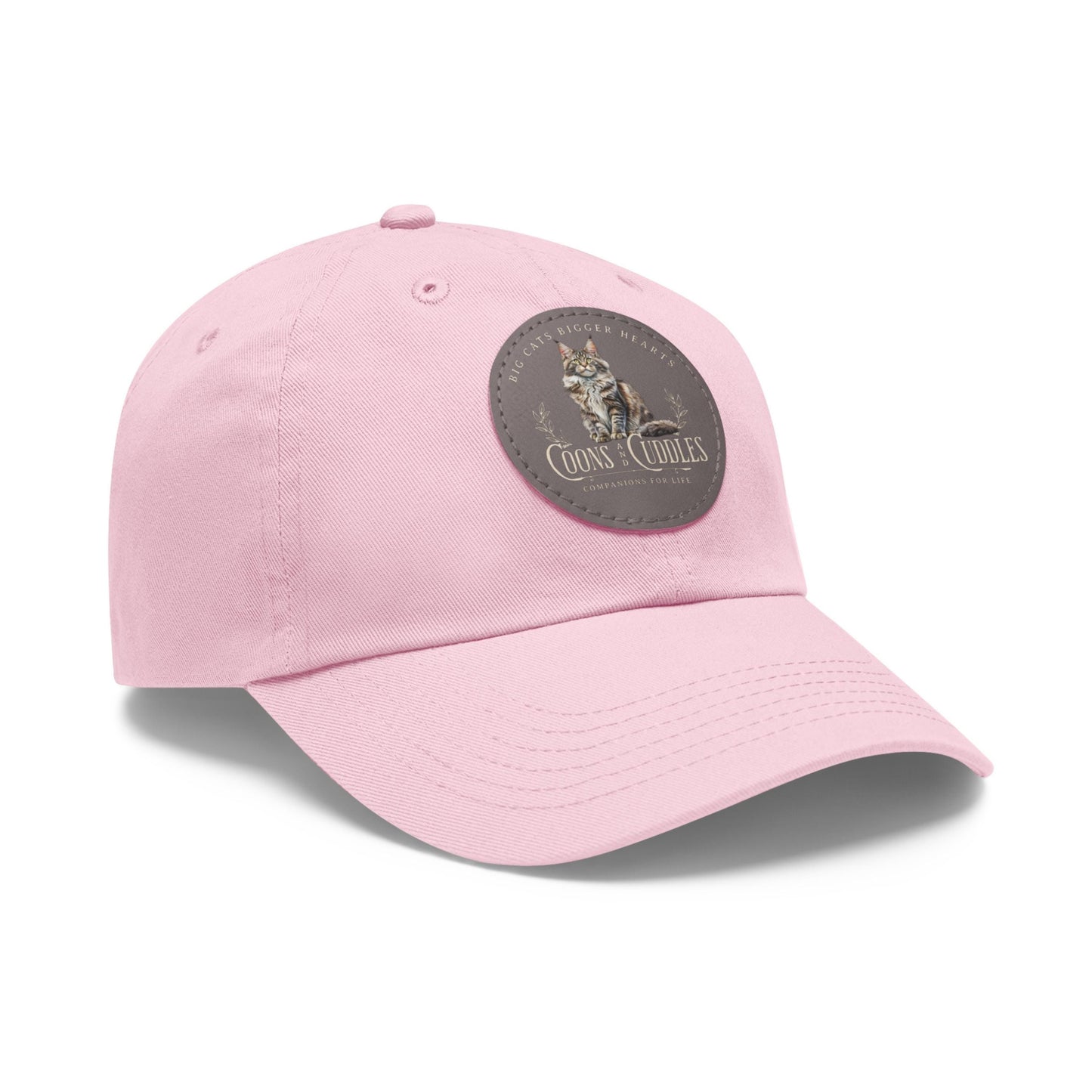 Maine Coon Cat Lover Hat | Custom Leather Patch Hat | Maine Coon Mom Dad Hat | Unstructured Low-Profile Hat | Maine Coon Cat Owner Gift Cap