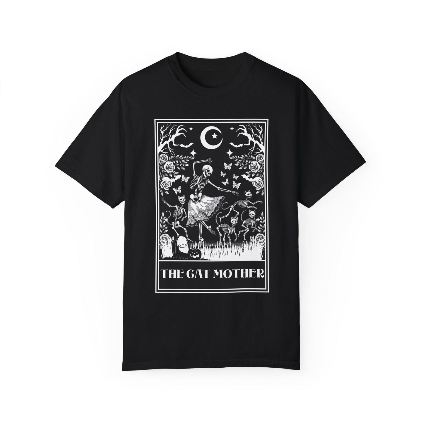 Cat Mother Skeleton Tarot Shirt | Funny Cat Lover Tee | Witchy Cat Mom Shirt | Skull Tarot T-Shirt | Trendy Comfort Colors Cat Shirt S-4XL