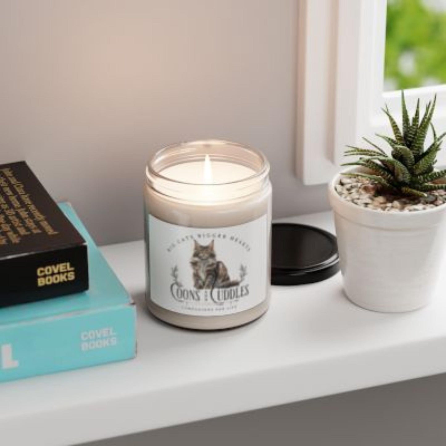 Maine Coon Candle Custom Cat Lover Gift Scented Soy Candle Retro Cat Design Cozy Cat Candle Mainecoon Cat Gift Aromatic Soy Candle