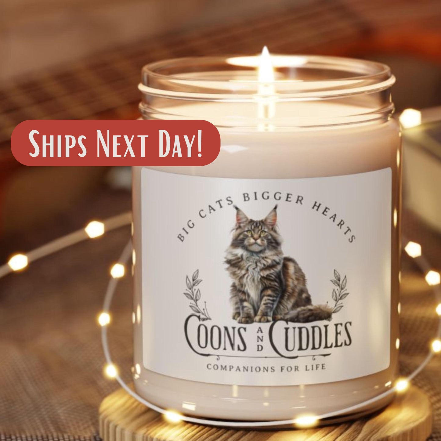 Maine Coon Candle Custom Cat Lover Gift Scented Soy Candle Retro Cat Design Cozy Cat Candle Mainecoon Cat Gift Aromatic Soy Candle