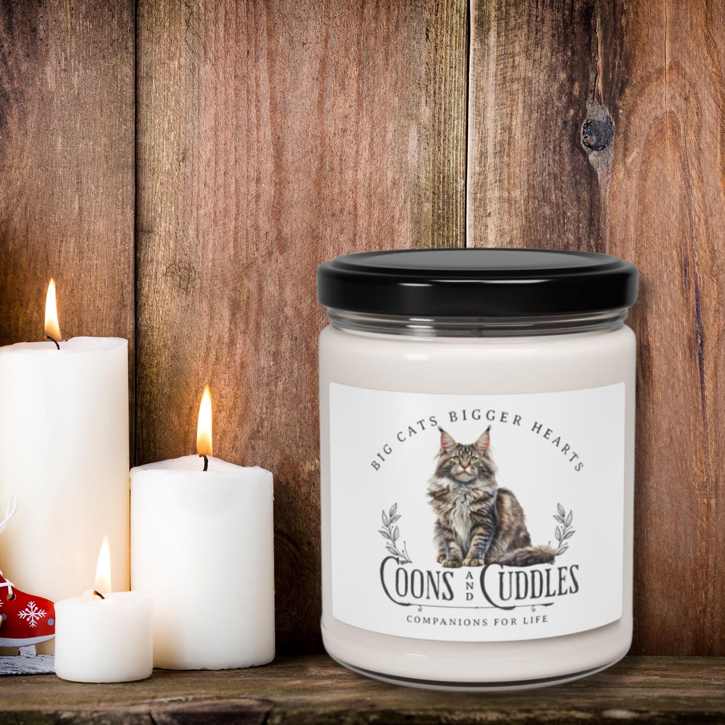 Maine Coon Candle Custom Cat Lover Gift Scented Soy Candle Retro Cat Design Cozy Cat Candle Mainecoon Cat Gift Aromatic Soy Candle
