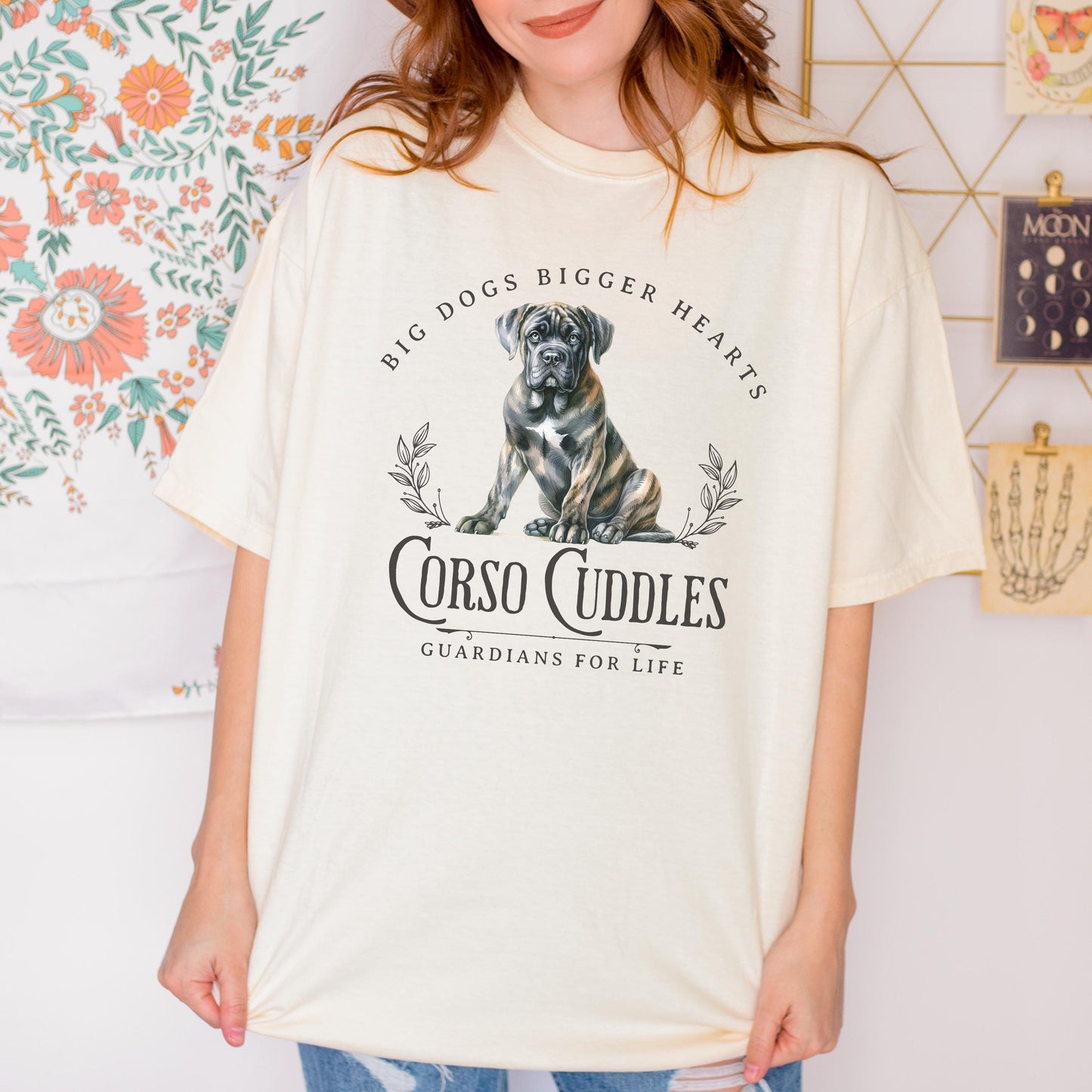 Cane Corso Lover T-shirt Big Dog Gift Italian Mastiff Shirt Majestic Guardian Dog Owner Apparel Personalized Dog Mom Shirt Cute Dog Tee