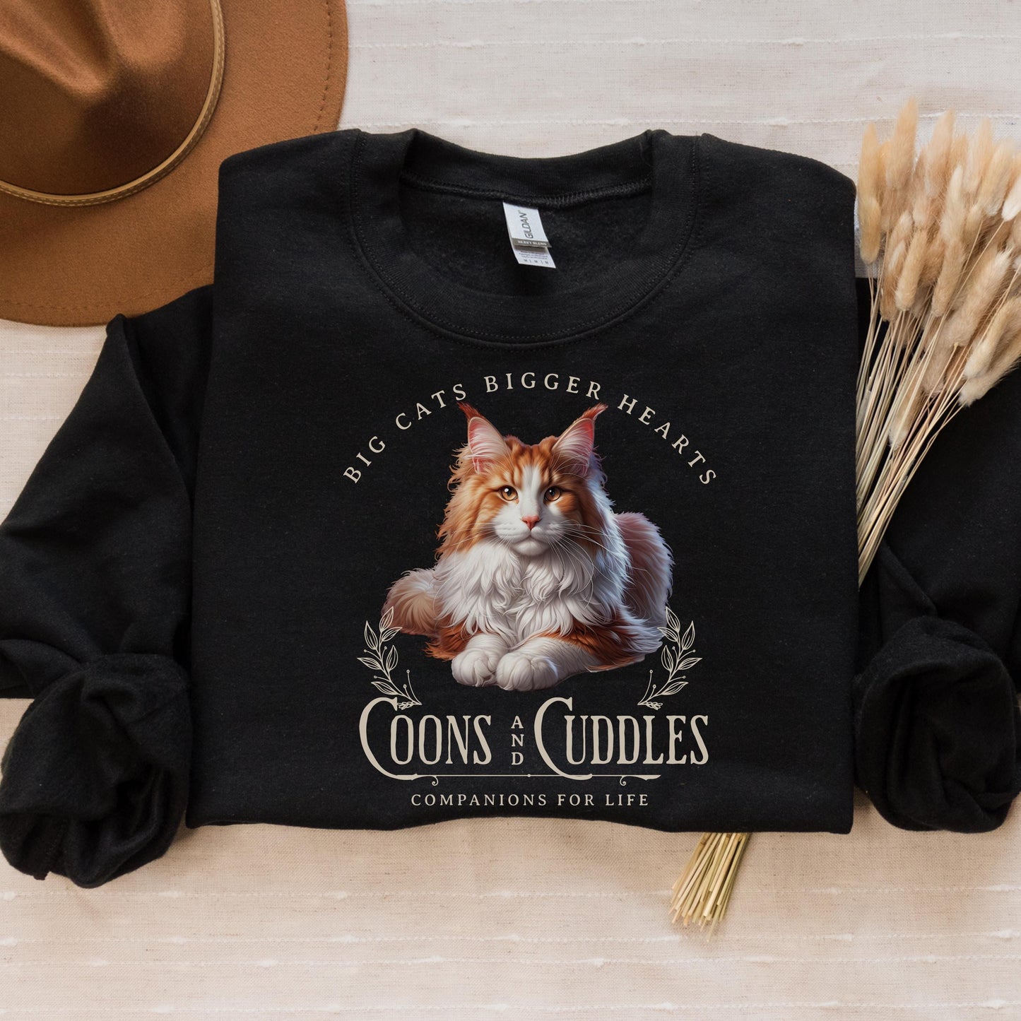Maine Coon Sweatshirt Custom Red Mainecoon Cat Lover Gift Mainecoone Sweater Coone Cat Gift Maine Coon Cat Gift Main Coon Cat Lover Shirt