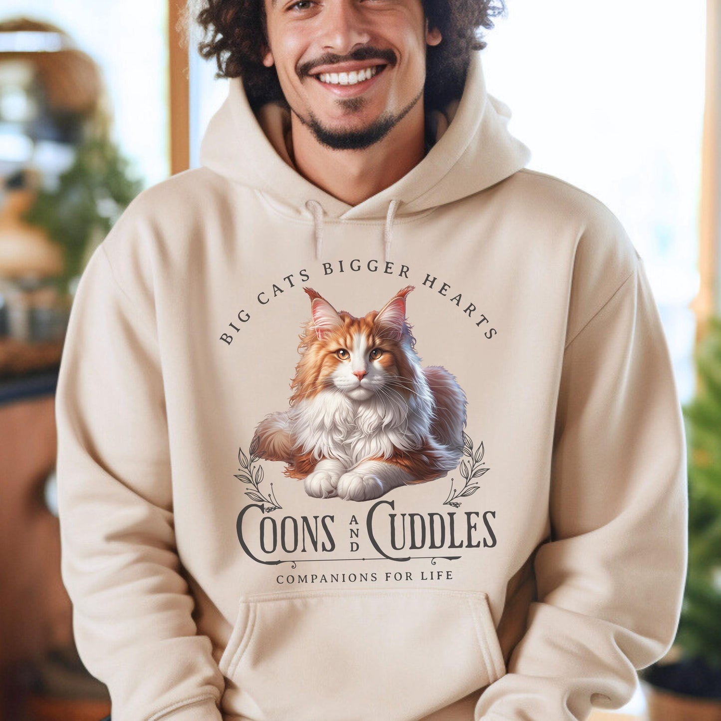 Maine Coon Sweatshirt Custom Red Mainecoon Cat Lover Gift Mainecoone Sweater Coone Cat Gift Maine Coon Cat Gift Main Coon Cat Lover Shirt
