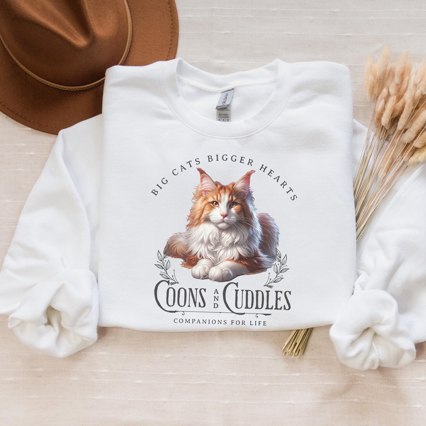 Maine Coon Sweatshirt Custom Red Mainecoon Cat Lover Gift Mainecoone Sweater Coone Cat Gift Maine Coon Cat Gift Main Coon Cat Lover Shirt